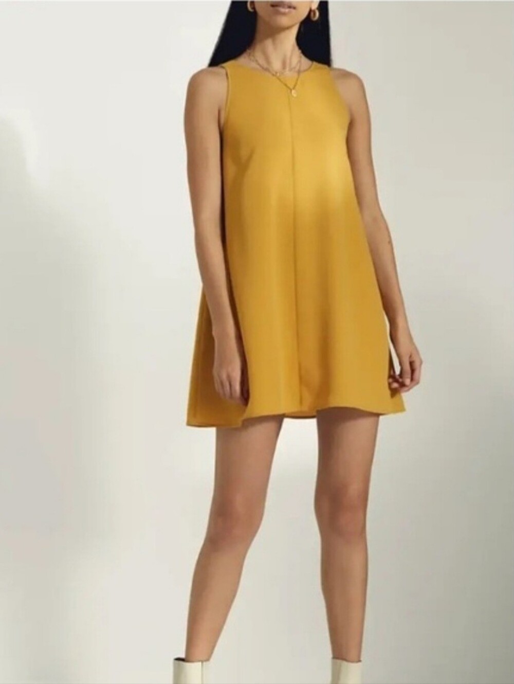 Wilfred Mustard Scoop Neck Sleeveless Dress - Make me an offer